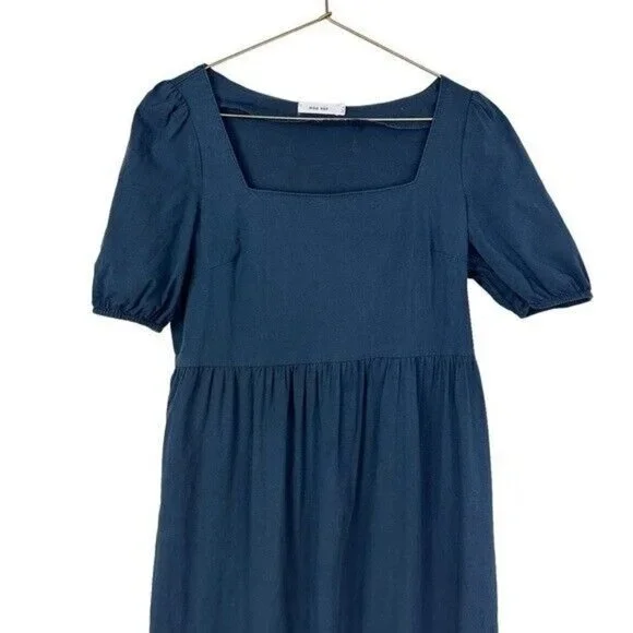 Mod REF THE ZARIA DRESS NAVY SQUARE NECK SIZE SMALL STYLE DR2436 - Picture 5 of 13